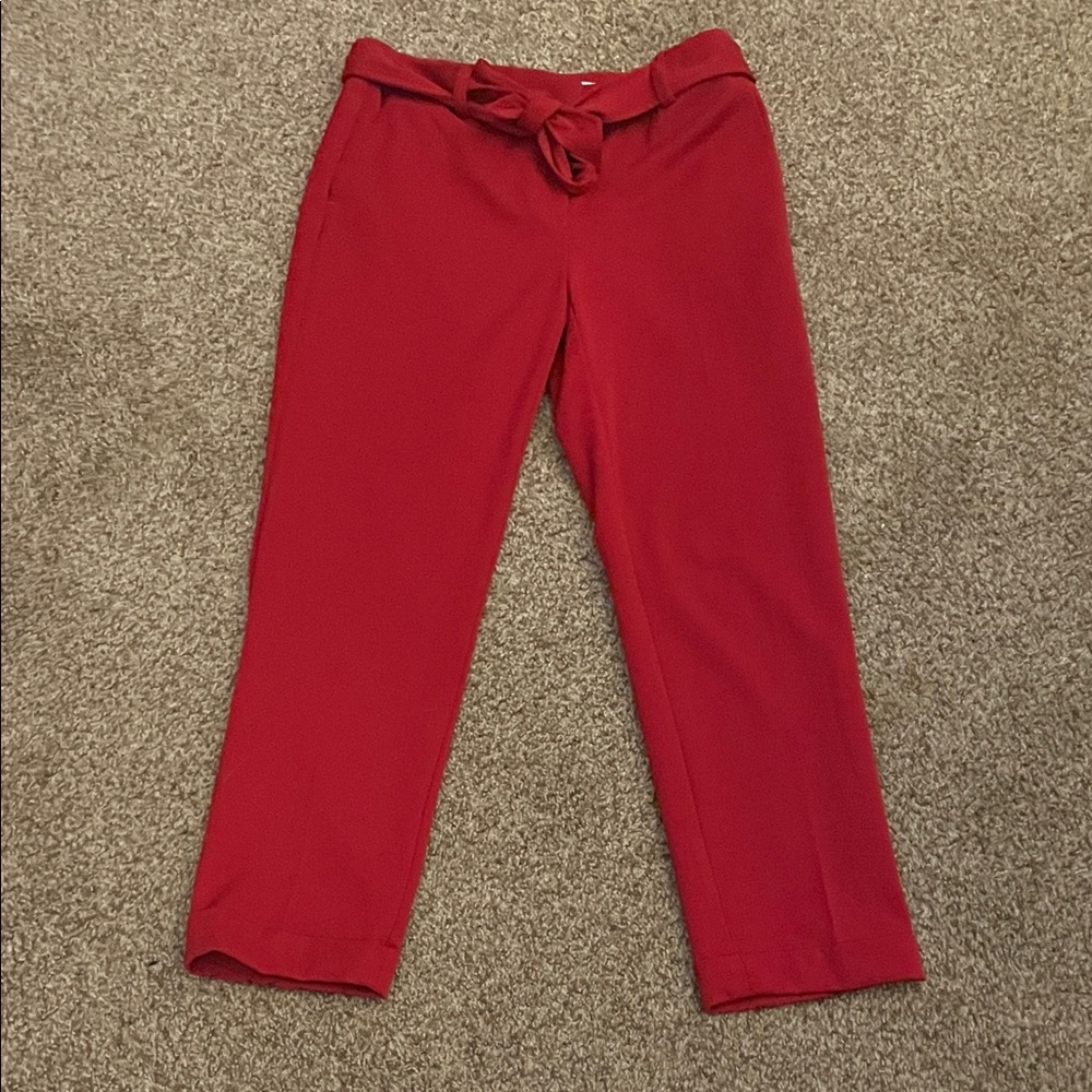 LOFT Red Ankle Pants